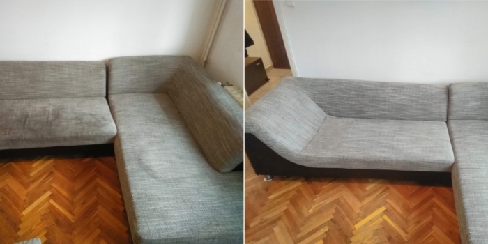 Curatat canapea coltar foarte murdar